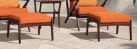 Vaughn™ Set of 2 Outdoor Club Ottomans - Navy Blue
