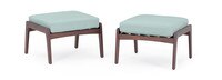 Vaughn™ Set of 2 Outdoor Club Ottomans - Spa Blue