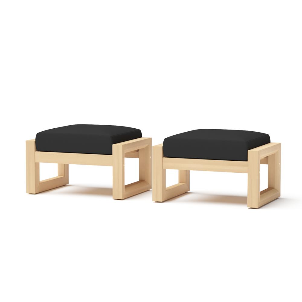 Benson™ Club Ottomans - Canvas Black