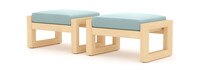 Benson™ Club Ottomans - Bliss Blue