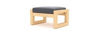 Benson™ Set of 2 Sunbrella® Outdoor Club Ottomans - Charcoal Gray