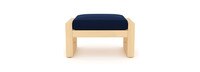Benson™ Set of 2 Sunbrella® Outdoor Club Ottomans - Navy Blue