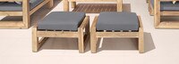 Benson™ Set of 2 Sunbrella® Outdoor Club Ottomans - Navy Blue