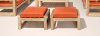 Benson™ Set of 2 Sunbrella® Outdoor Club Ottomans - Navy Blue