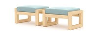 Benson™ Club Ottomans - Spa Blue