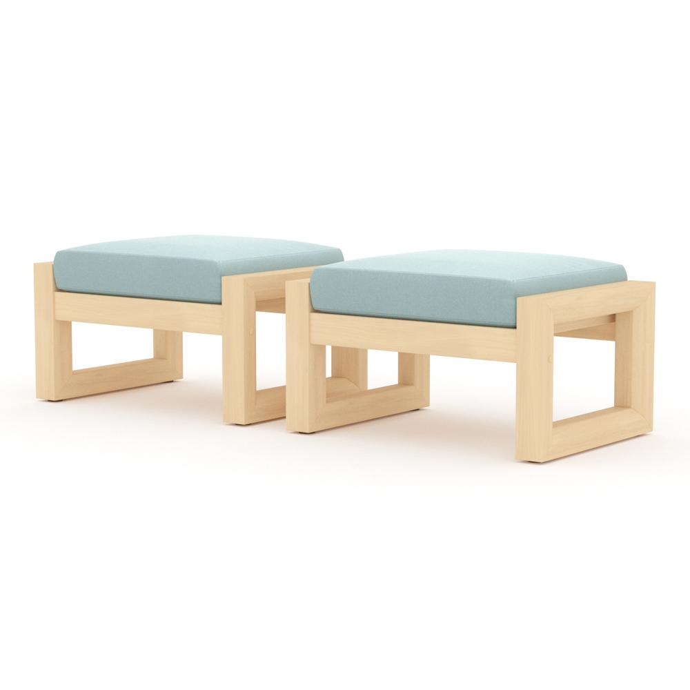 Benson™ Club Ottomans - Spa Blue