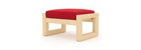 Benson™ Club Ottomans - Sunset Red