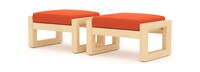 Benson™ Club Ottomans - Tikka Orange