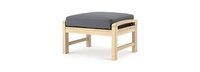 Kooper™ Set of 2 Sunbrella® Outdoor Club Ottomans - Charcoal Gray
