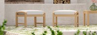 Kooper™ Set of 2 Sunbrella® Outdoor Club Ottomans - Charcoal Gray