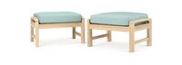 Kooper™ Club Ottomans - Spa Blue