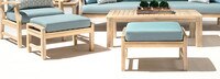 Kooper™ Club Ottomans - Spa Blue