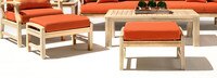 Kooper™ Club Ottomans - Spa Blue