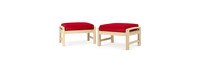 Kooper™ Club Ottomans - Sunset Red