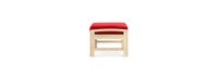 Kooper™ Club Ottomans - Sunset Red