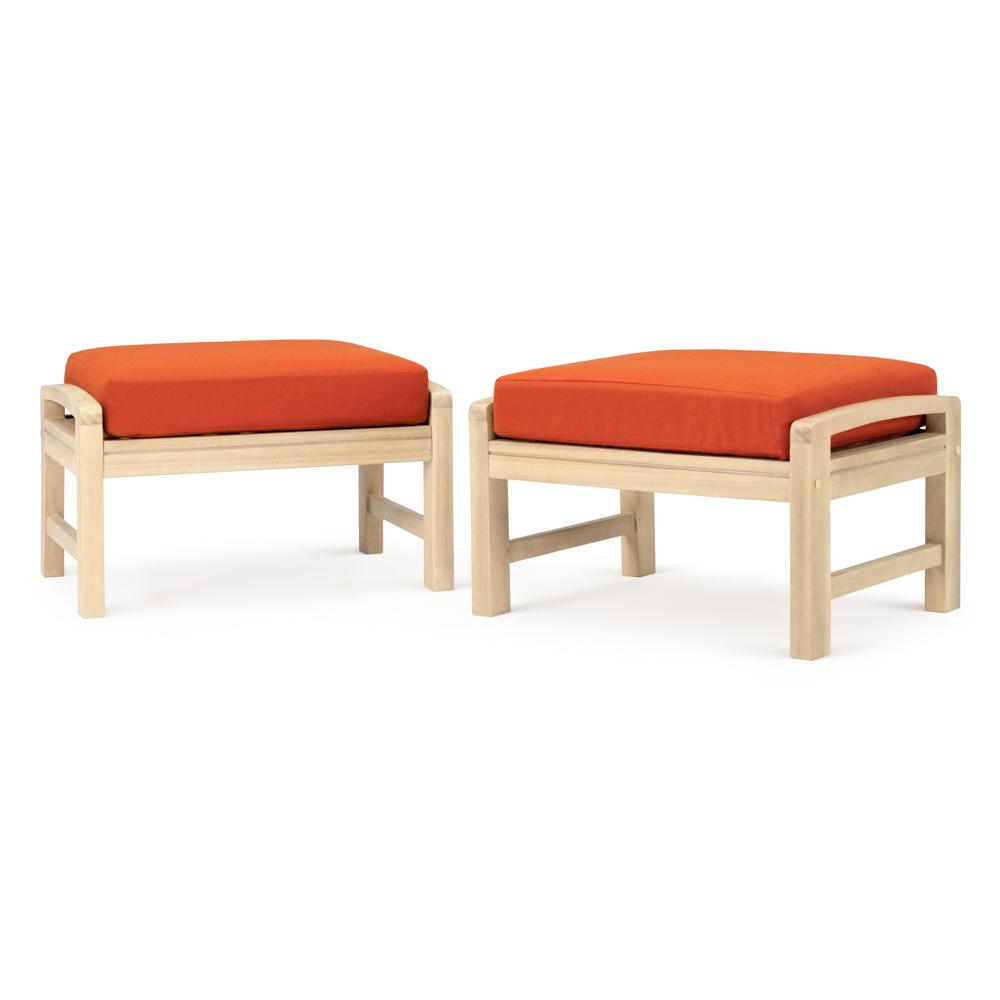 Kooper™ Club Ottomans - Tikka Orange