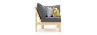 Benson™ Corner Chair - Charcoal Gray