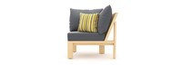 Benson™ Corner Chair - Charcoal Gray