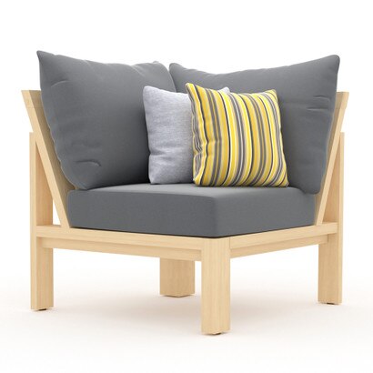 Benson™ Corner Chair - Charcoal Gray