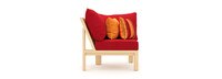 Benson™ Sunbrella® Outdoor Corner Chair - Sunset Red