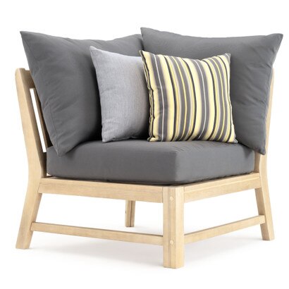Kooper™ Corner Chair - Charcoal Gray