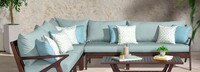 Vaughn™ Outdoor Corner Chair - Spa Blue