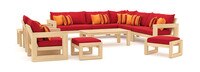 Benson™ 11 Piece Sunbrella® Outdoor Estate Collection - Sunset Red
