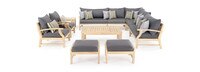 Kooper™ 11 Piece Sunbrella® Outdoor Estate Collection - Charcoal Gray
