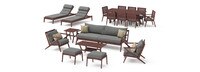 Vaughn 18 Piece Sunbrella® Outdoor Patio Estate Collection - Charcoal Gray