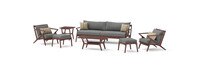Vaughn 18 Piece Sunbrella® Outdoor Patio Estate Collection - Charcoal Gray