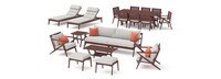 Vaughn 18 Piece Sunbrella® Outdoor Patio Estate Collection - Cast Coral