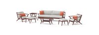 Vaughn 18 Piece Sunbrella® Outdoor Patio Estate Collection - Cast Coral