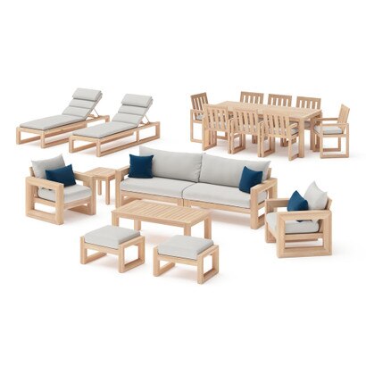 Benson 19 Piece Sunbrella® Outdoor Patio Estate Collection - Bliss Ink