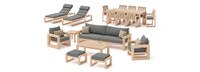 Benson 19 Piece Sunbrella® Outdoor Patio Estate Collection - Charcoal Gray