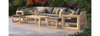 Benson 19 Piece Sunbrella® Outdoor Patio Estate Collection - Charcoal Gray