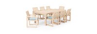 Benson 19 Piece Sunbrella® Outdoor Patio Estate Collection - Spa Blue
