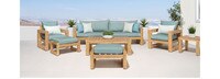 Benson 19 Piece Sunbrella® Outdoor Patio Estate Collection - Spa Blue