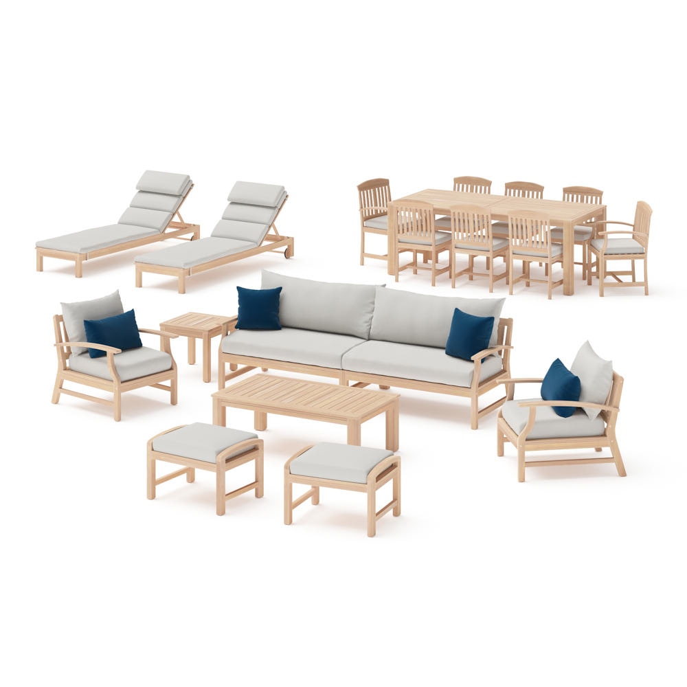 Kooper 19 Piece Sunbrella® Outdoor Patio Estate Collection - Bliss Ink