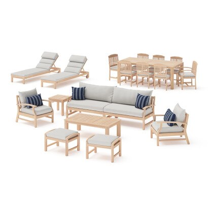 Kooper 19 Piece Sunbrella® Outdoor Patio Estate Collection - Centered Ink