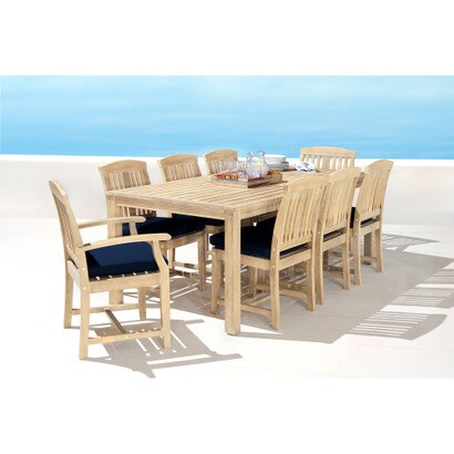 Kooper 19 Piece Sunbrella® Outdoor Patio Estate Collection - Navy Blue FREE SHIPPING