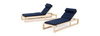 Benson™ Chaise Lounges - Navy Blue