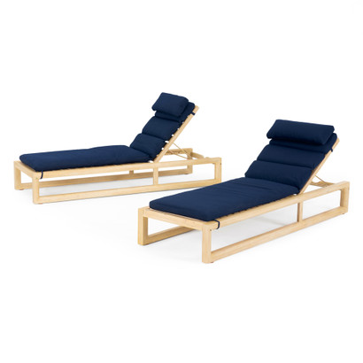 Benson™ Chaise Lounges - Navy Blue