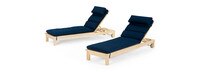 Kooper™ Set of 2 Sunbrella® Outdoor Chaise Lounges - Navy Blue