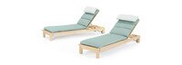 Kooper™ Set of 2 Sunbrella® Outdoor Chaise Lounges - Spa Blue