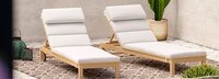 Kooper™ Set of 2 Sunbrella® Outdoor Chaise Lounges - Spa Blue