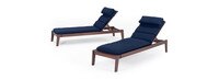 Vaughn™ Set of 2 Outdoor Chaise Lounge Chairs - Navy Blue