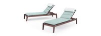 Vaughn™ Set of 2 Outdoor Chaise Lounge Chairs - Spa Blue