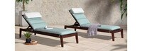 Vaughn™ Set of 2 Outdoor Chaise Lounge Chairs - Spa Blue