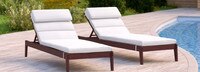 Vaughn™ Set of 2 Outdoor Chaise Lounge Chairs - Spa Blue