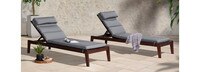 Vaughn™ Set of 2 Outdoor Chaise Lounge Chairs - Spa Blue